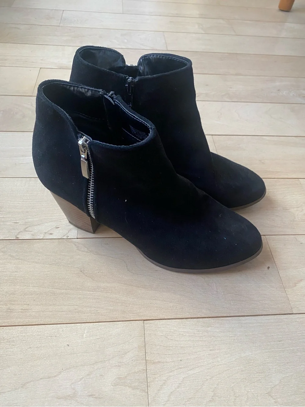 Style & Co Women's Masrinaa Ankle Booties Black Microsuede Size 9